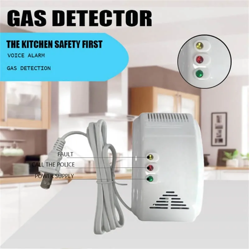 Gas Natural de alarma el detector de fugas de gas para la vida y la seguridad de la propiedad