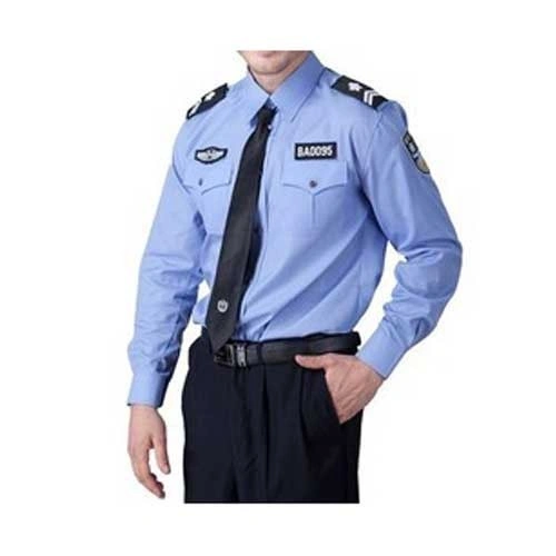 OEM Summer Personal Men Blue Ecurity Guard Work Uniforms Long Sleeve Shirts for Men