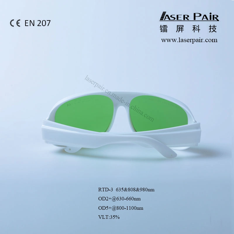 Laser Safety Glasses, 635&808&980 Nm, Laser Safety Eyewear Frame 52, Protect Wavelength: 630-660nm&800-1100nm Application: Red Lasers, 808&980nm Diodes