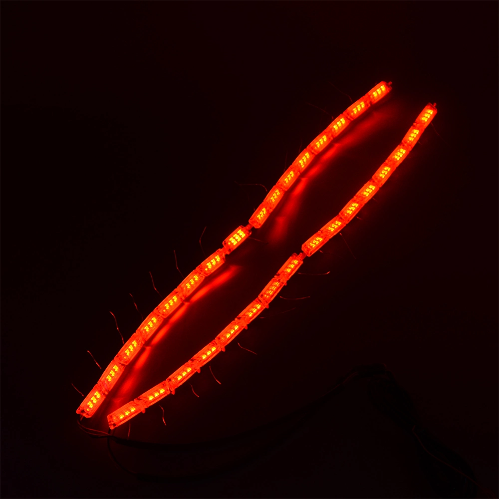 Other Car Lights 16LEDs RGB 7 Colors Multi Colors Switchback LED Turn Signal Tear Eyes Crystal Lamp Flexible LED DRL Strip Light