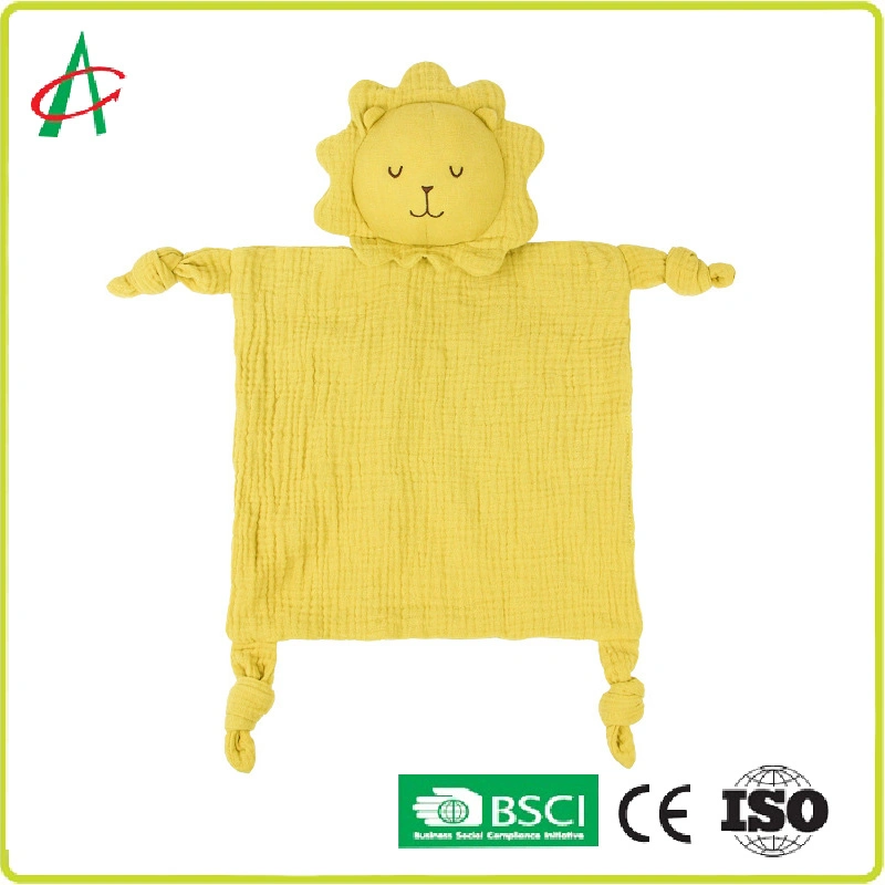 Baby Cotton Gauze Towel Baby Nibble to Sleep with Handkerchief Rabbit Toy Renewable Material