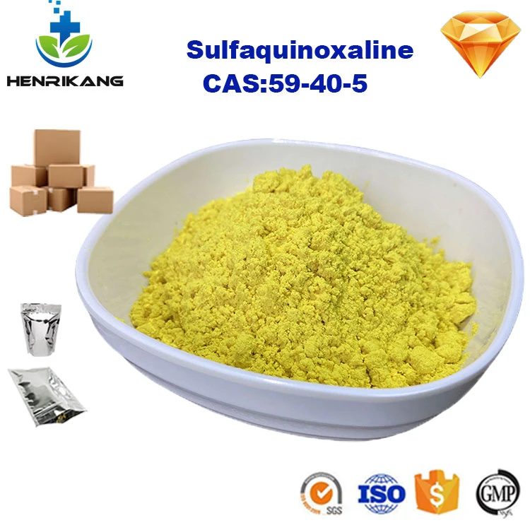 Warehouse Sulfaquinoxaline Powder CAS 59-40-5 Animal Veterinary Drugs Sulfaquinoxaline