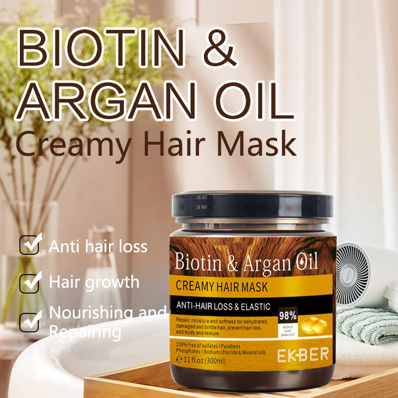 Organic Argan Oil Collagen Care Steaming Hair Mask Treatment for Dry Damaged