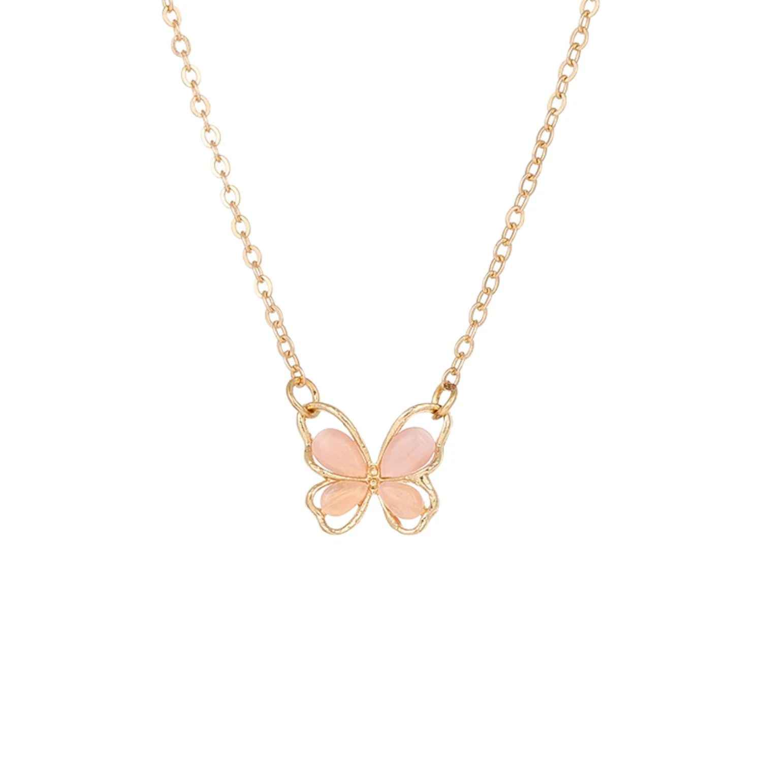 Beautichen New Arrival Vintage Gold Plated Rhinestone Crystal Cherry Pendant Necklace for Girls