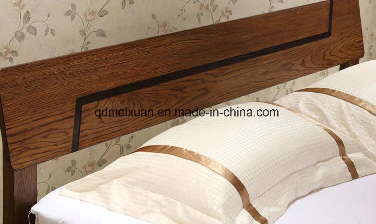 Solid Wooden Bed Modern Double Beds (M-X2339)