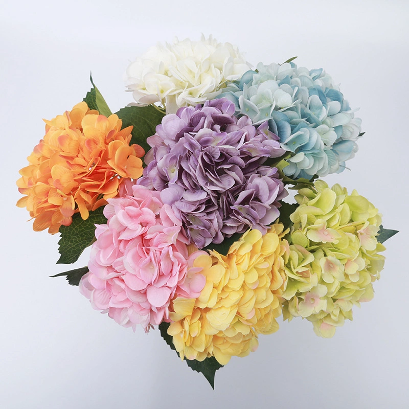 Venta caliente Hydrangea Bouquet Ramo de Flores Artificiales Hogar Decoración de boda