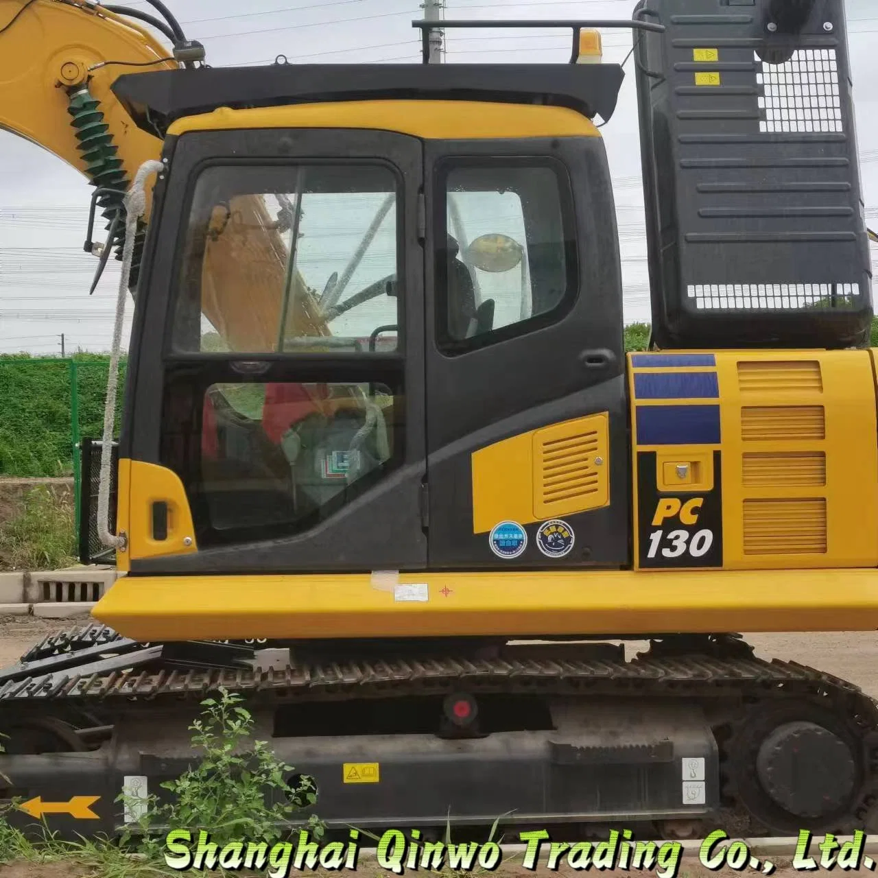 Japan 13ton 130 Used Komatsu PC130-7 Excavator with Front Blade