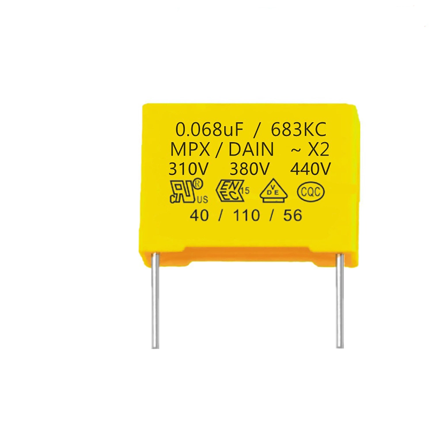 Antiparasitas Capacitor X2 Mex 0,22UF 275V metalizados película de polipropileno Capacitor