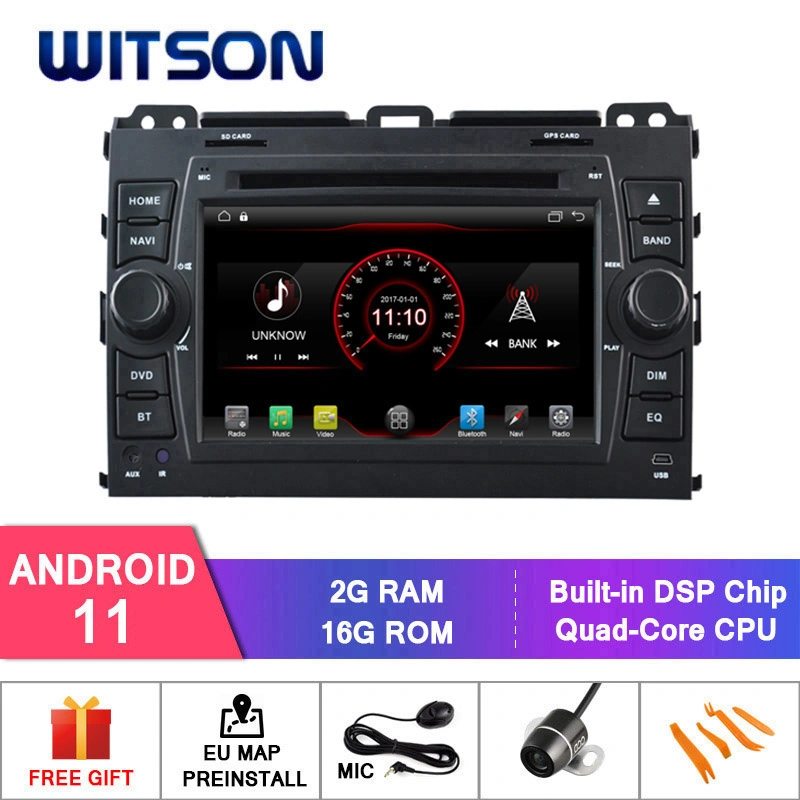 Witson Quad-Core Android 11 Car DVD Player for Toyota Prado 120 2g RAM 16GB ROM