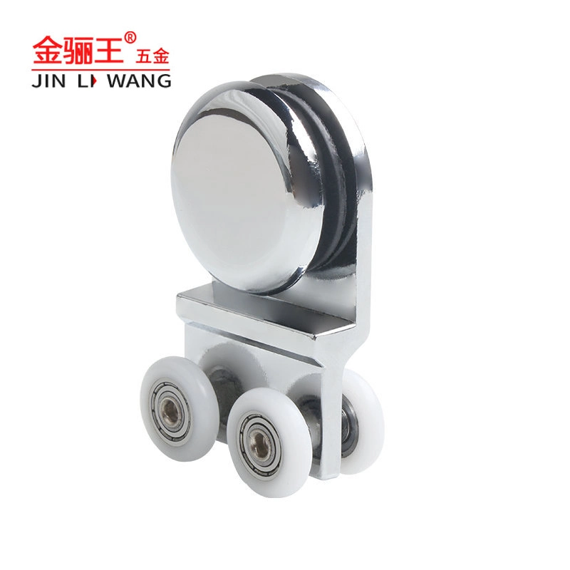 Heavy Duty Toilet Shower Room Hanging Roller Four Wheels Bathroom Pulley Sliding Glass Door Roller for Bathroom Fittings