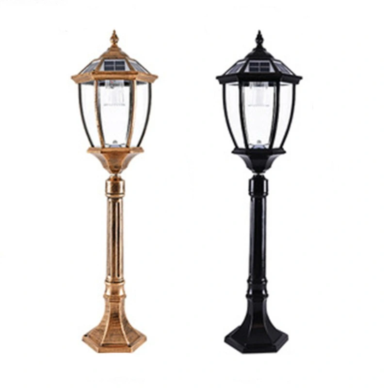 Outdoor European Antique Garden Lights Decorative Power Street Lamp Lighting Road Waterproof Modern Poles LED Solar Street Light