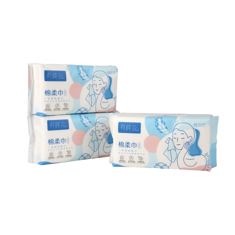 Compact Cotton Comfortable Towel Facial Tissue for Soft Makeup Removal