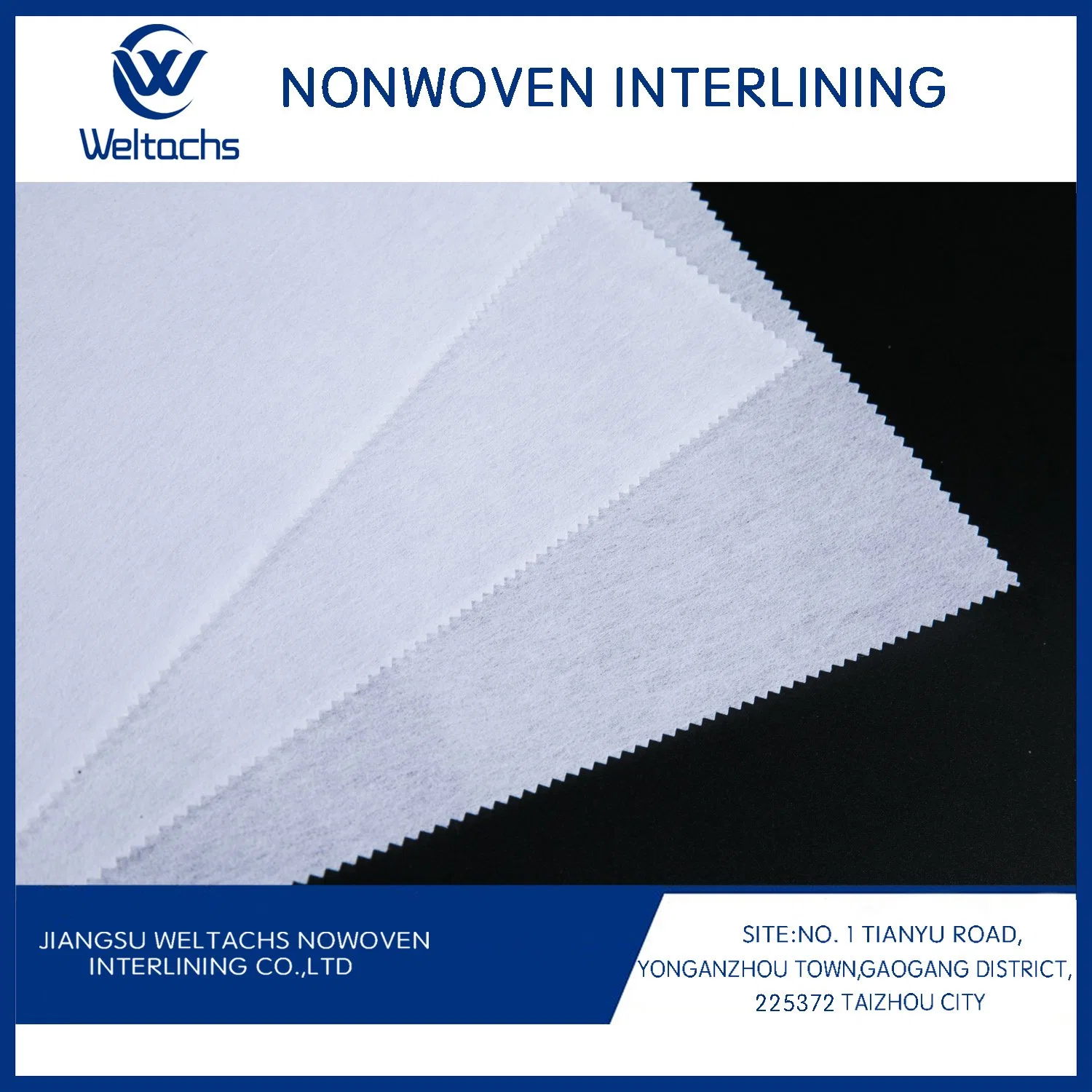 1025hf Chemical Bonded Nonwoven Interlining Fabric 25-110 GSM for Clothes Lining and Home Textiles in Roll