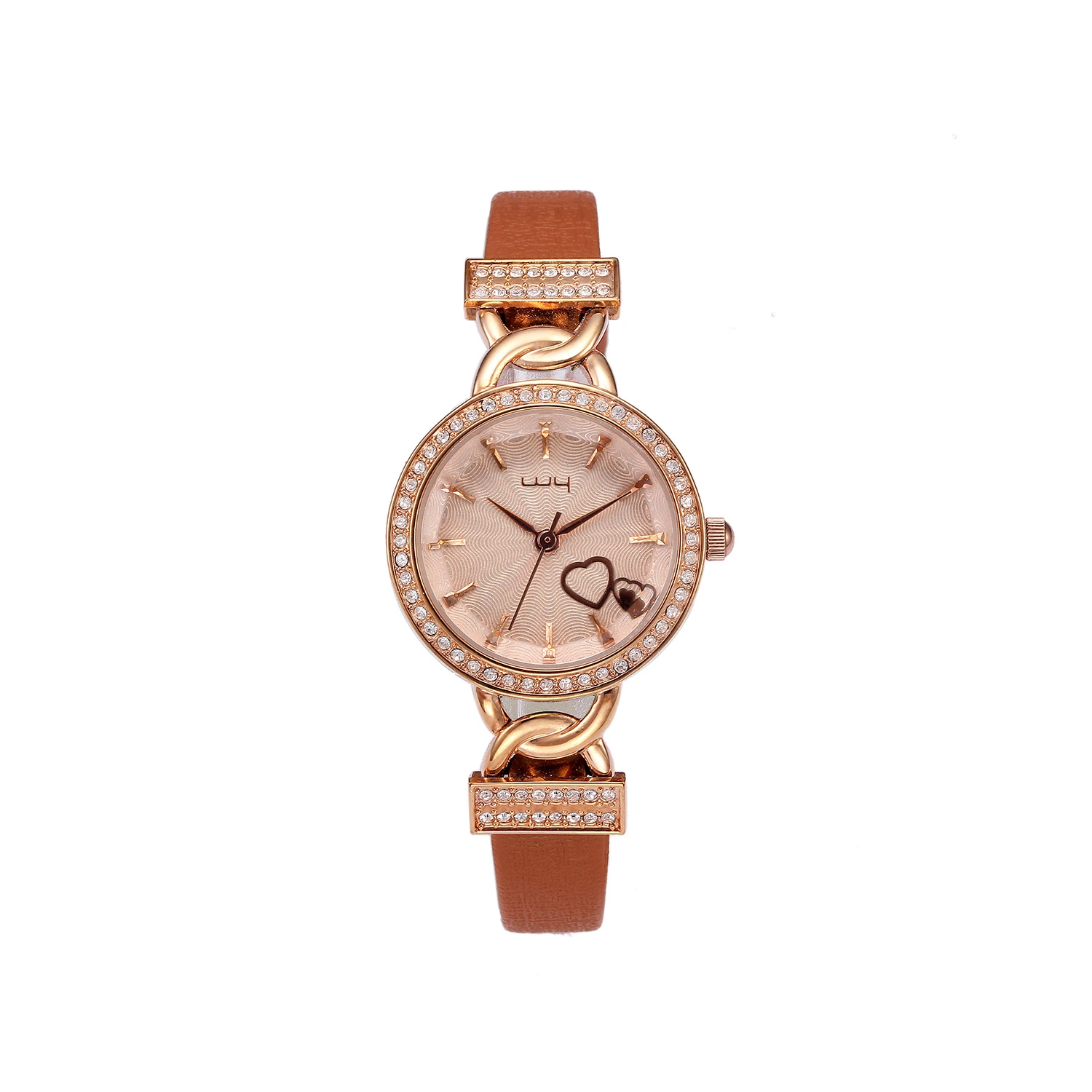 Hot Selling Heart Shape Rhinestone Fashion Lady Quartz Watch Wy-005