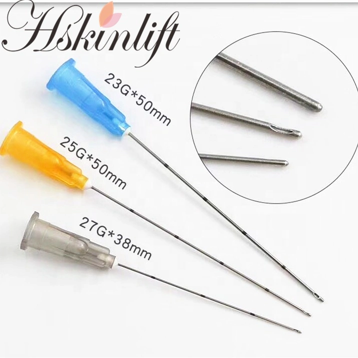 Disposable Hypodermic Needle Micro Cannula Blunt Tip Needle 22g 25g 50mm