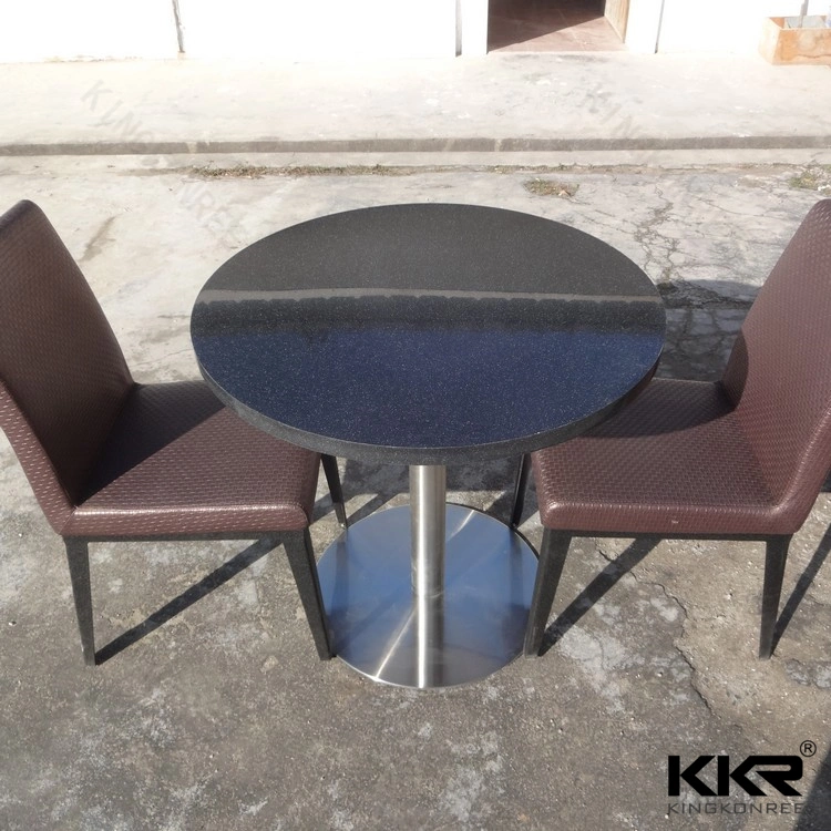 High Glossy Black Fast Food Restaurant Tables with Logo for Air Port