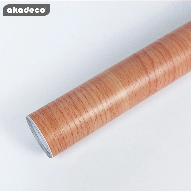 Akadeco Senior Manufacturing Safe, Non Irritating Imitation 0.12 mm Wood Grain 3D Home Decoration PVC Waterproof Wallpaper