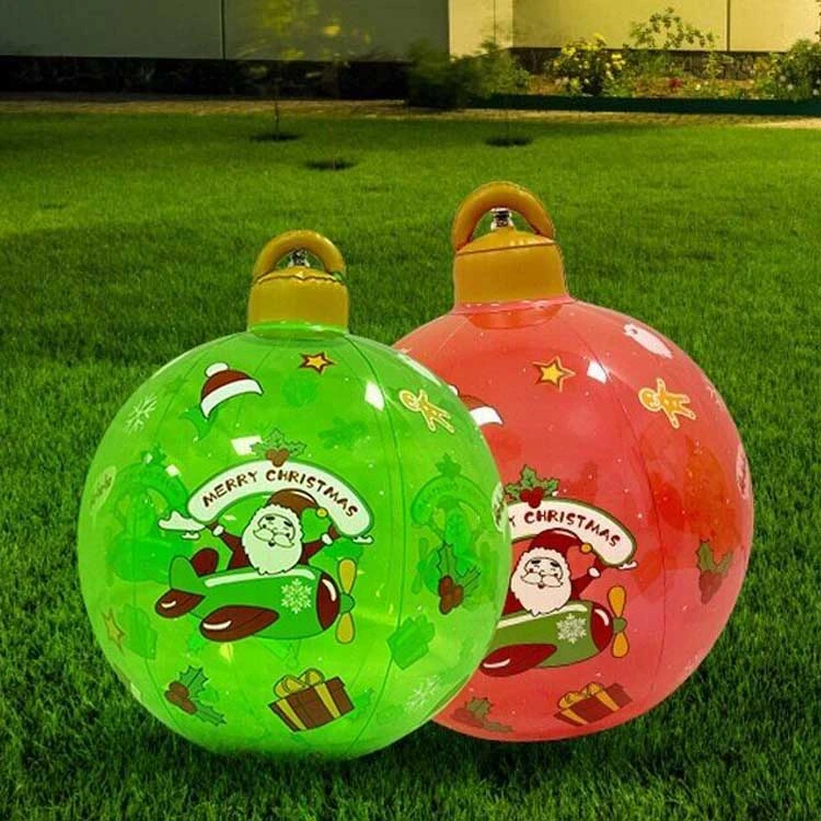 Suministros de vacaciones exterior Interior Ornament Ball PVC Inflatable bola de Navidad