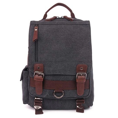 Trendy Single Shoulder Large Capacity Canvas School Backpack Outdoor Adventure Hiking Bag Sy7859