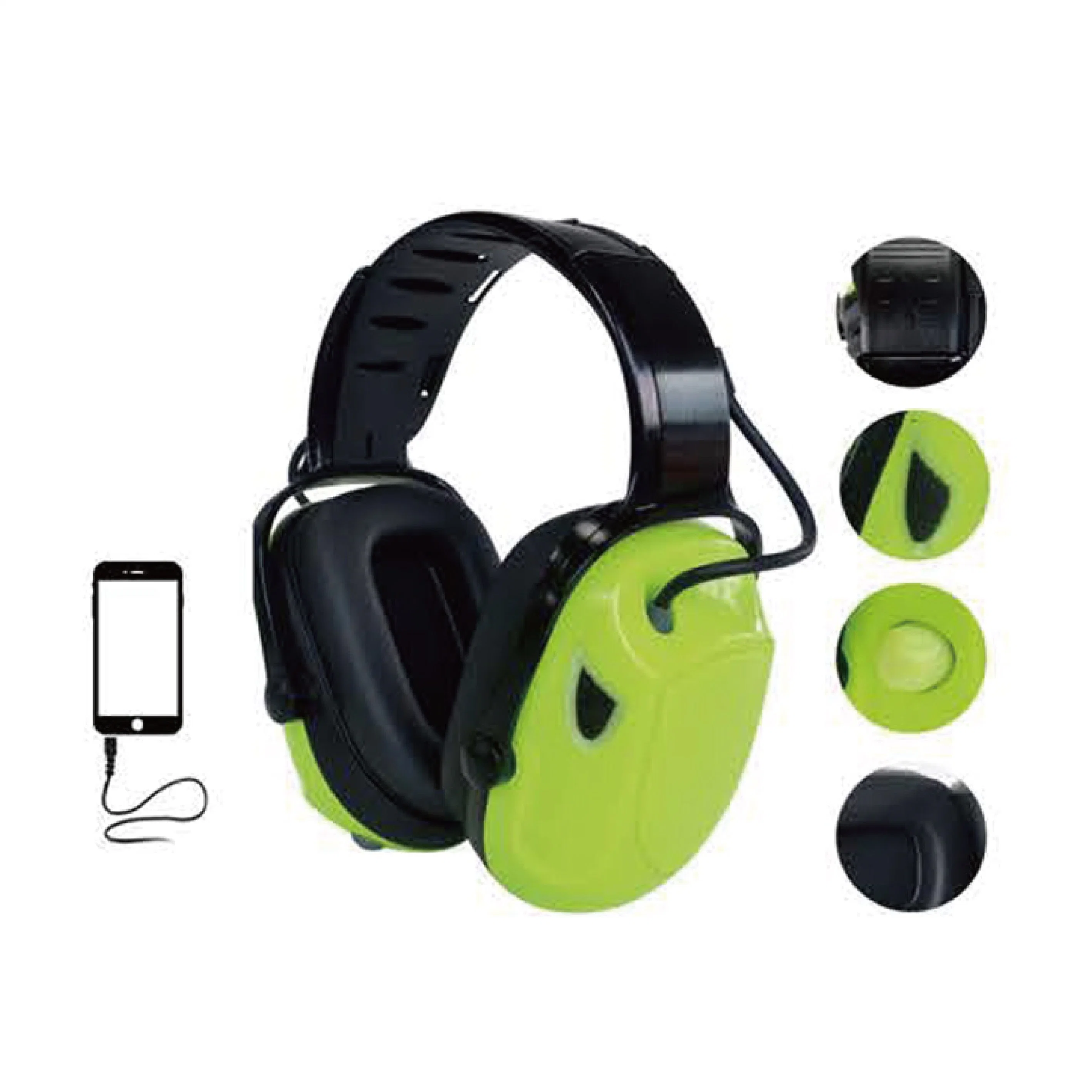 Protección auditiva, Bluetooth Nrr 25 dB la reducción de ruido Earmuff protección la cancelación de ruido para niños