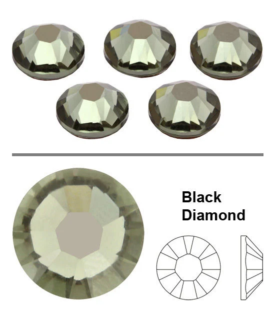 Ss6, Ss10, Ss16, Ss20 Ab Crystal Clear Round Iron on Flatback Wholesale/Suppliers Hotfix Rhinestone