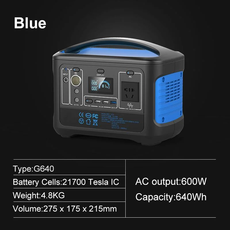 Alimentation électrique 600 W pour le camping, avec conservation d'énergie verte