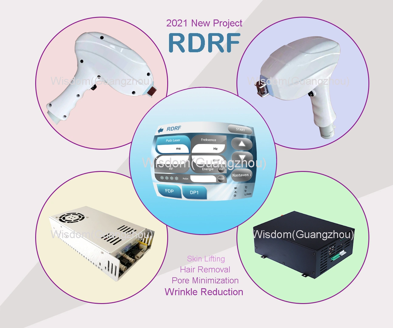 600W Diode+RF Multifunktions-Diode Laser Haarentfernung Face Lifting mit Fokussierter Laser