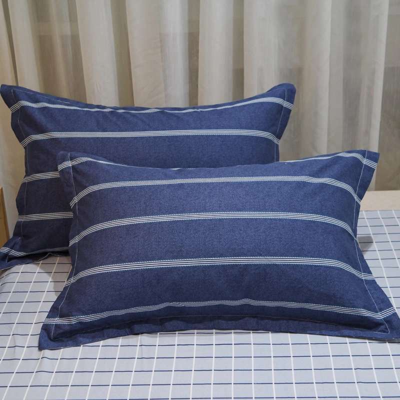 Listrado japonês simples conjunto de quatro peças de roupa de cama de casal