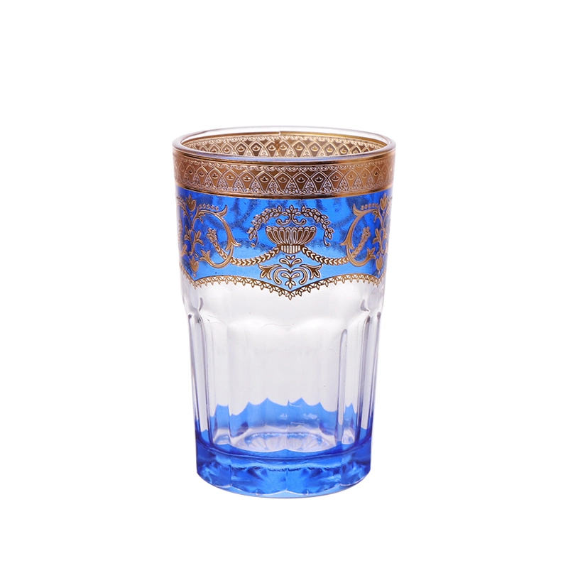 7oz Arabic Morocco Style Nice Printed Cups Red Tea Glass Tumbler