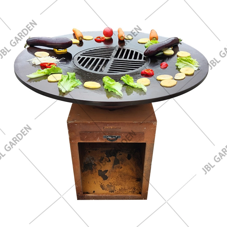 New Design 31.5" Corten Steel Garden Antique Fire Pit BBQ