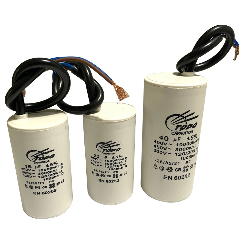 Wholesale/Supplier AC Motor Run Pump Capacitor with Sh Polypropylene Film