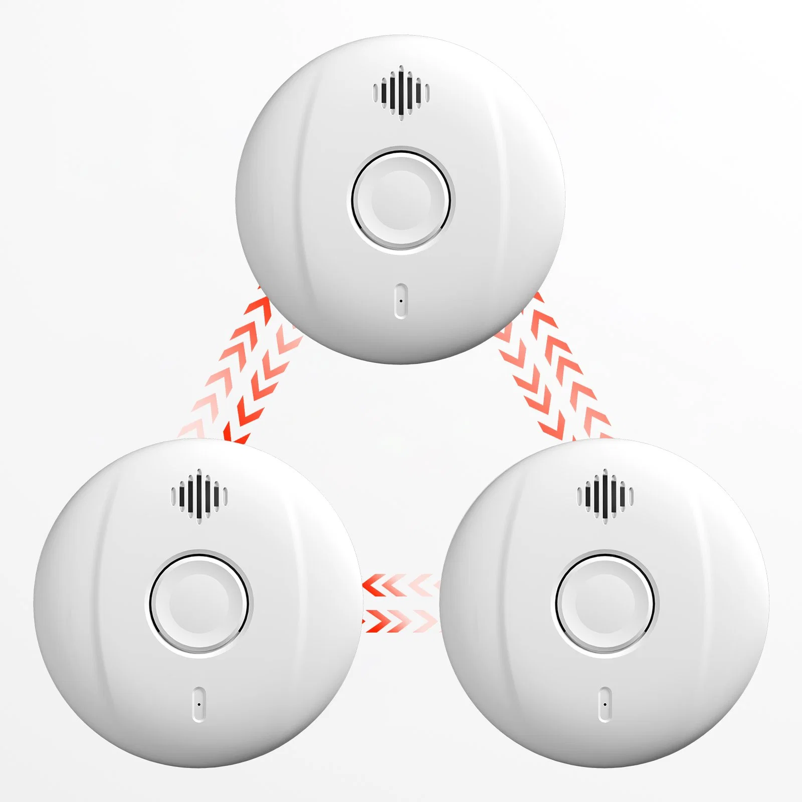 Alarme de Incêndio Fotoelétrico 10 anos Detector de Fumo de carbono EN14604 Sensor Inteligente para Wireless Home detectores de fumo com venda OEM