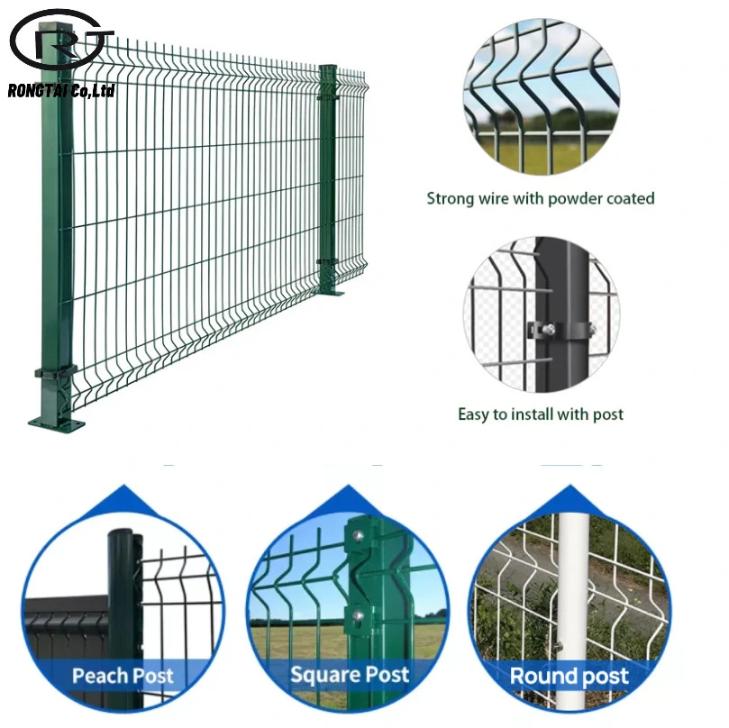 PVC Coated 3D Wire Mesh Fence/ Welded Garden Fence Panels