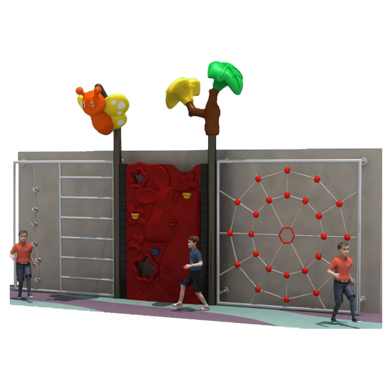 Hot Selling Customized Outdoor Playground Gym Fitness Pipe Rope Net Rock Climbing Wall Equipment