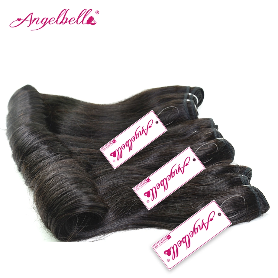 Angelbella 100% de la máxima calidad Remy cabello tejido 1b# Magia Natural cabello rizo