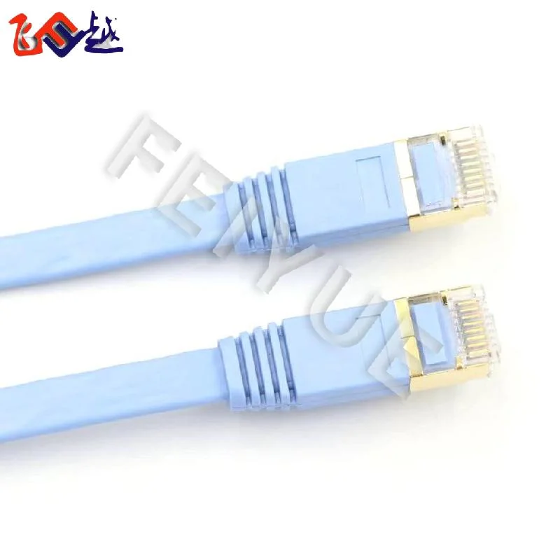 RJ45 cable de conexión Ethernet STP FTP Cat7 plano de red LAN Cable