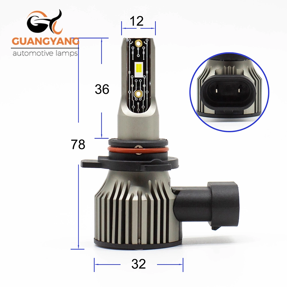 Car LED 9012 R10 Csp-5530 Chips 50 Watts 6000lm 6500K with Cooling System