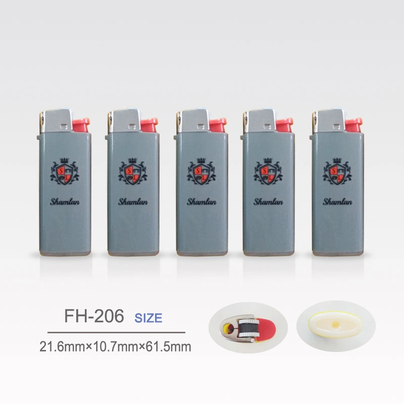 ولاعة السجائر البلاستيكية الصغيرة القابلة للاستخدام مرة واحدة (FH-206)