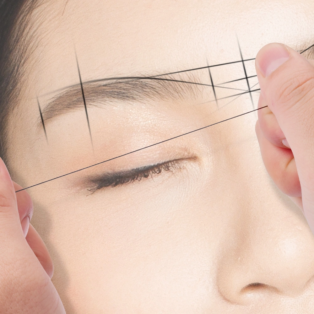 أداة تحديد موضع خط الحبر المسبق للتظليل التجريبي الدقيق Eyebrow Marker Semi-Pدائم Mapping أداة قياس الجفن