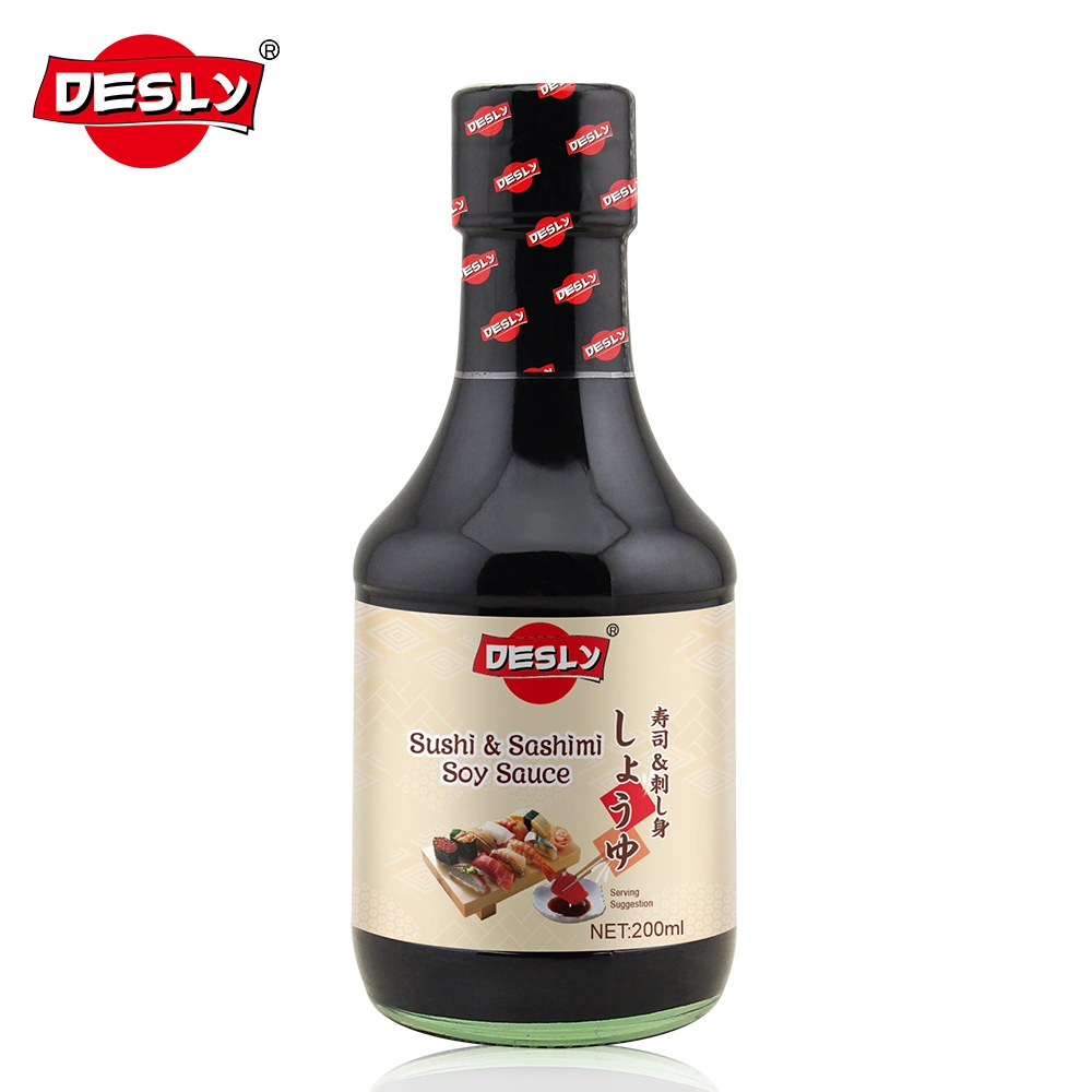 Premium Cocina Japonesa Seasoning Shoyu Mayoreo botella de plástico de 500 ml Salsa de soja de Desly Sushi y Sashimi