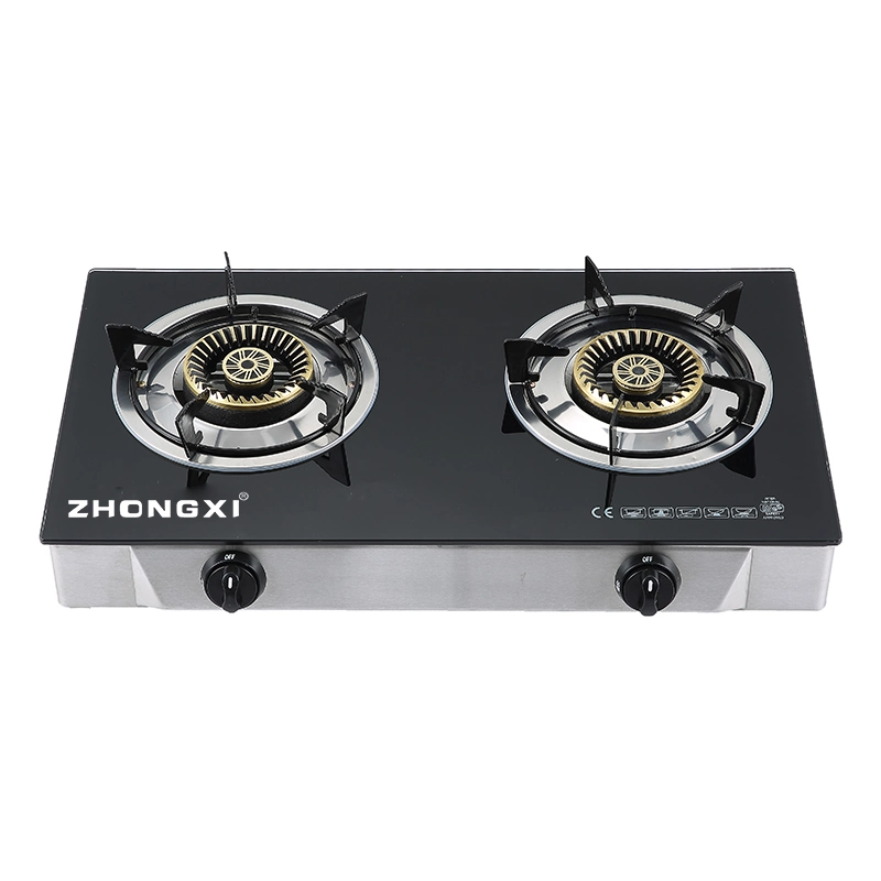 Cheap Price Tempered Glass Gas Stove 2 Burner Table Gas Stove Kitchen Appliance Cooking Gas