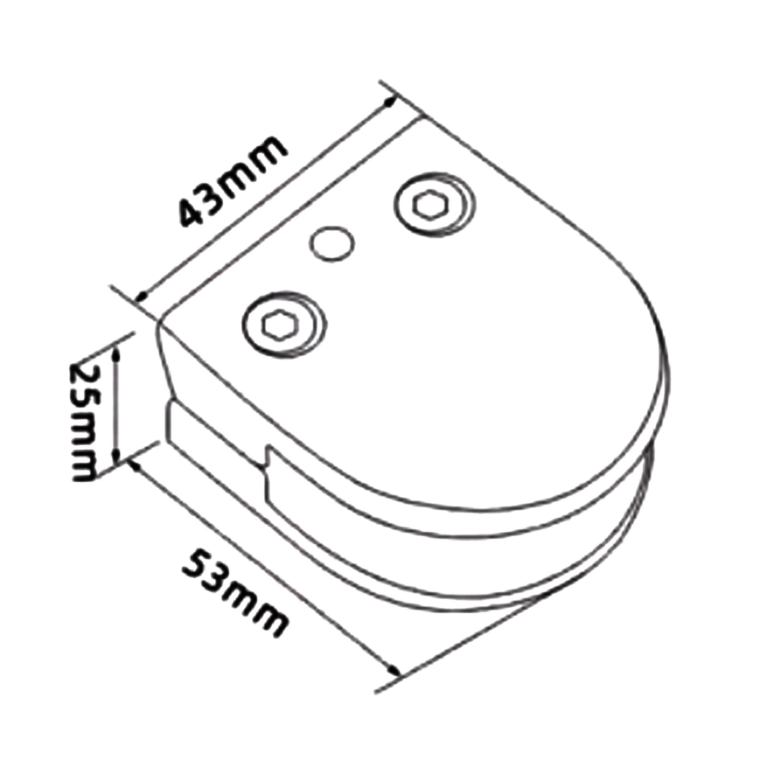 304 Stainless Steel Square Glass Clip Staircase Hardware