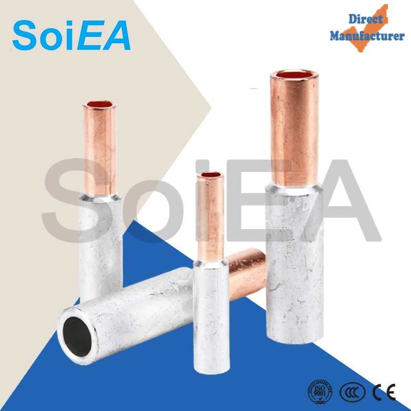 Bimetallic Friction Welded Connectors Copper Terminal Tube Gtl Cable Lug Terminals of Electrical Power Fittings