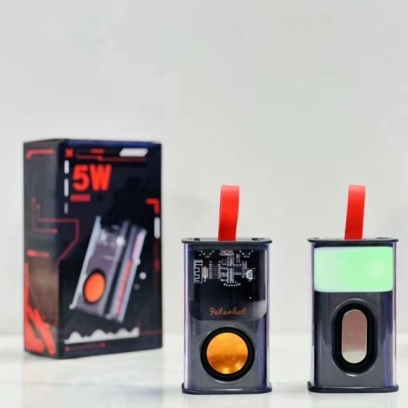 Sooppow Outdoor Wireless Speaker Hrd-B401 Mini Transparent Speaker Stereo Sound Music Box RGB Speaker