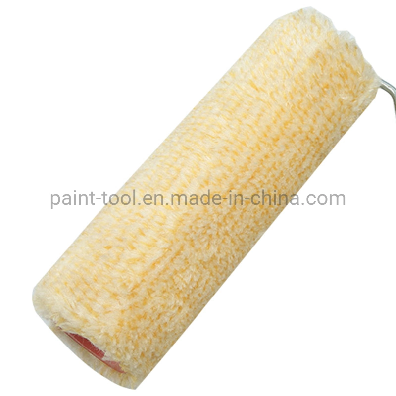 Decorative Paint Tool Long Metal Handle Synthetic Fiber Paint Roller