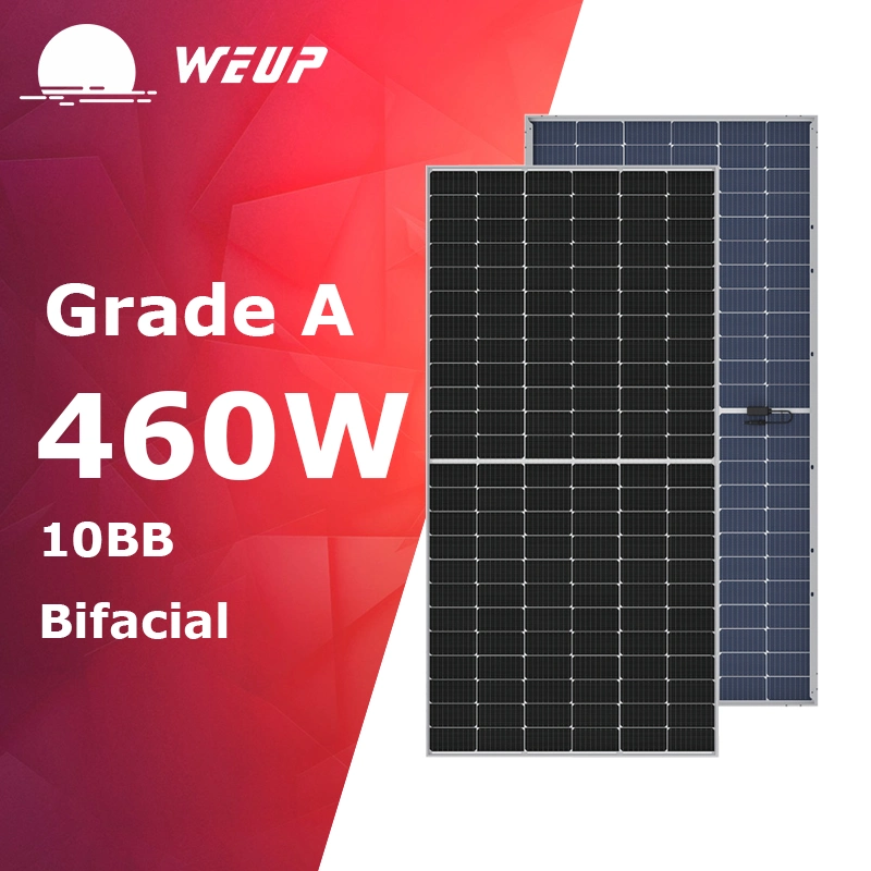 Panneau solaire flexible 440W-460W Mono demi-coupe 144 cellules monocristallin Bifacial Panneau pour utilisation à domicile en extérieur