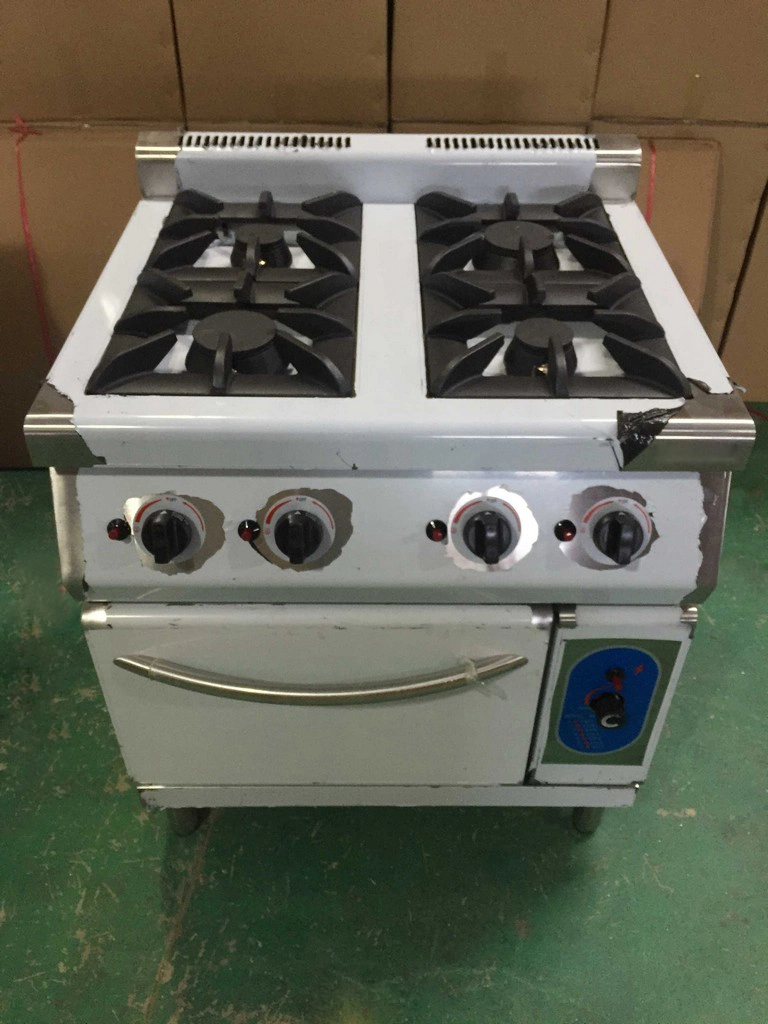 4 آلة طهو Burner Gas Range مع معدات مطبخ وفرن الغاز معدات الطهي مدى الطهي الغاز موقد الغاز معدات الطهي معدات المطعم