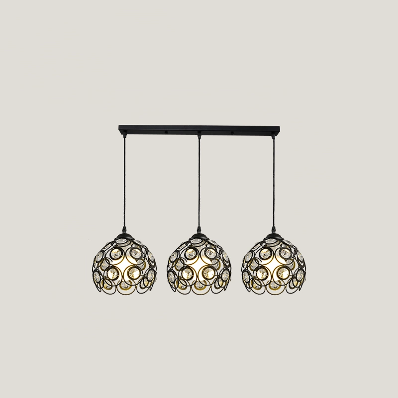 Blanc Noir Nodic pendentif lumière Cristal Chanderlier éclairage Maison moderne Éclairage