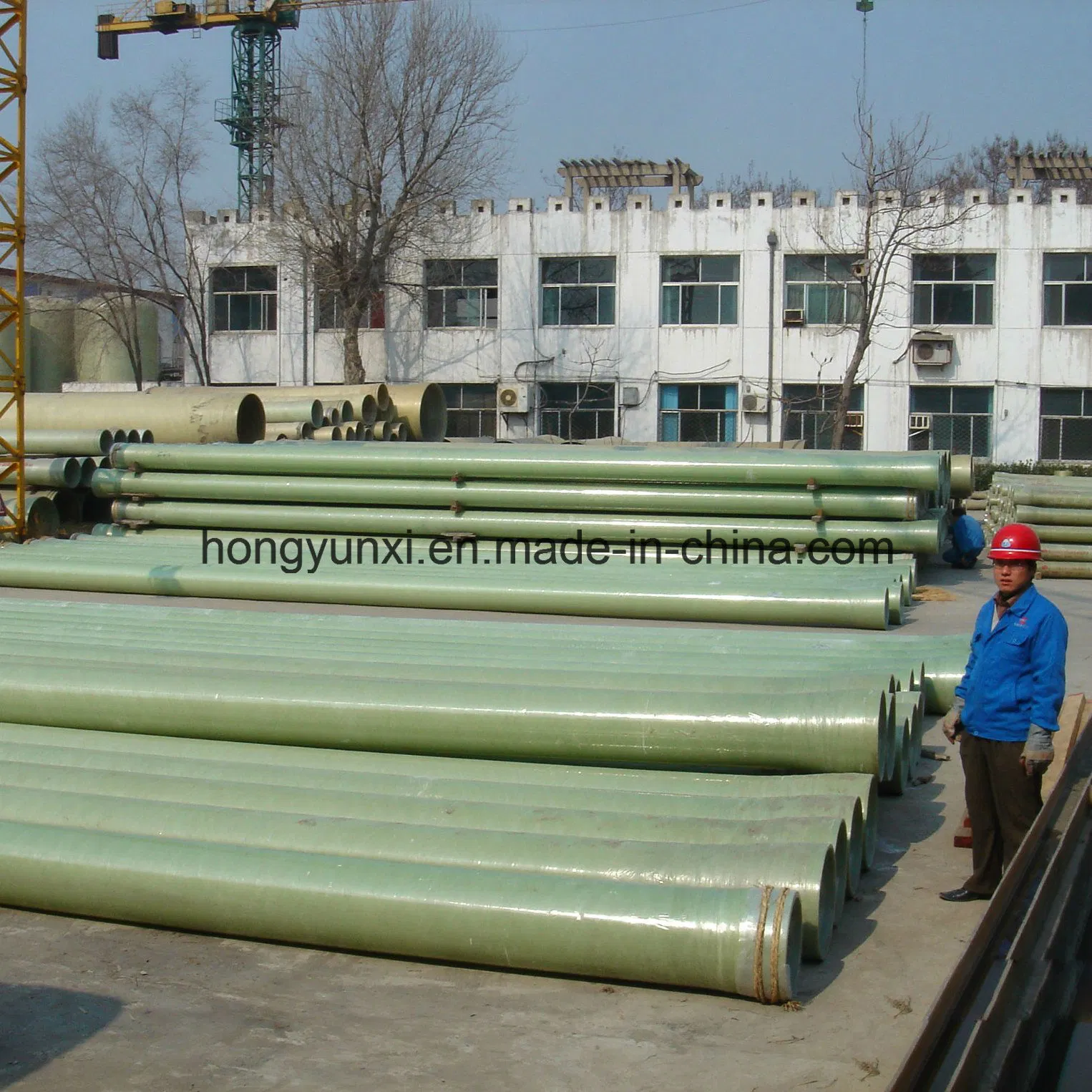 Tubo de tratamiento de agua o de aguas residuales de fibra de vidrio