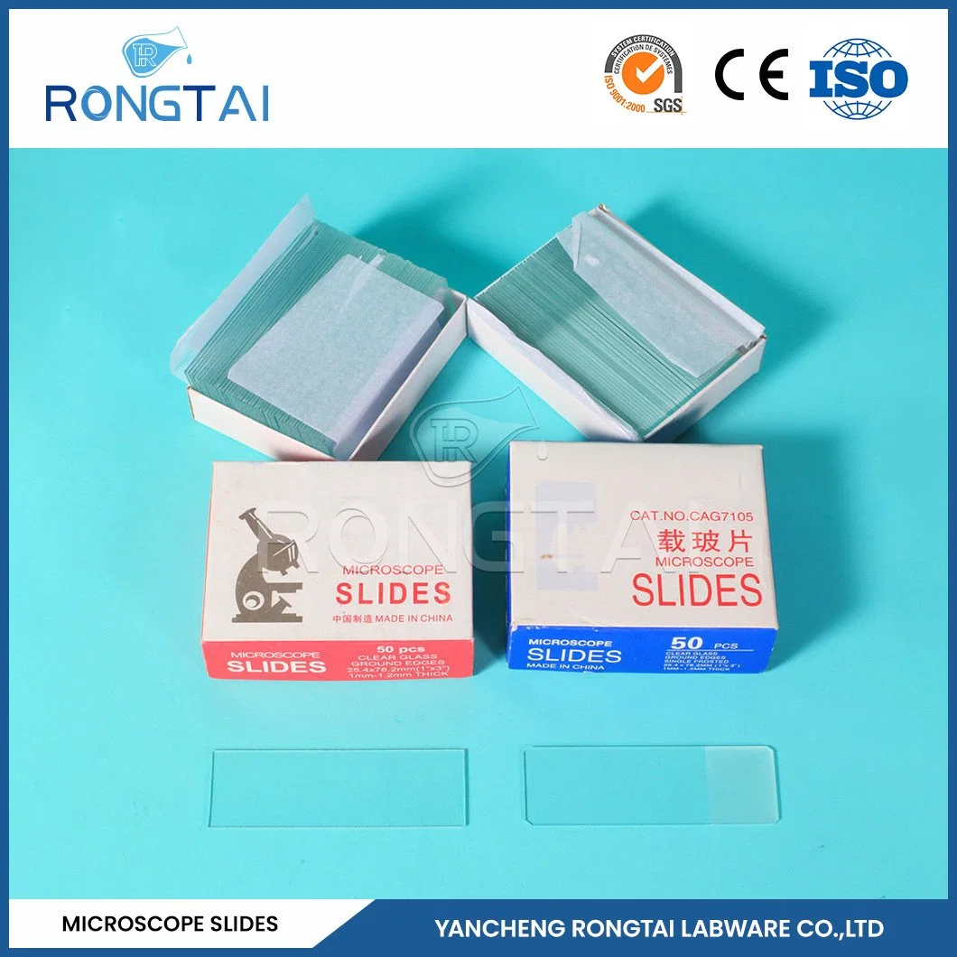 Rongtai Physik Laborgeräte Großhändler Tiermikroskop Folien China 7101 7102 7105 7107 7109 Micro Slide Glass